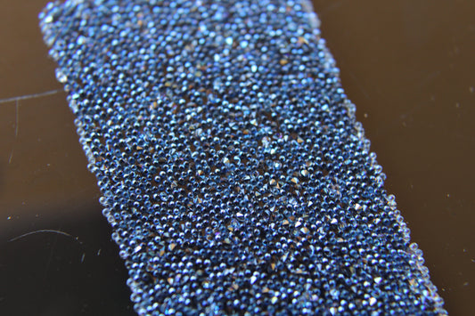 Blue Midnight Blue Black Crystal Fabric Band - pave - swarovski - preciosa - primero crystals